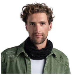 Buff Merino Lightweight Neckwarmer -Skimateriaal Promotie Winkel buff merino lightweight neckwarmer solid black 2