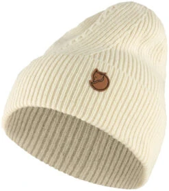 Fjallraven Directional Rib Beanie -Skimateriaal Promotie Winkel fjallraven directional rib beanie chalk white 1