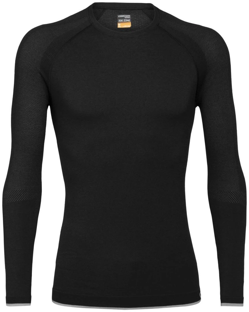 Icebreaker 200 Zone Seamless Long Sleeve Crewe Men Icebreaker 200 Zone Seamless Long Sleeve Crewe Men -Skimateriaal Promotie Winkel icebreaker 200 zone seamless long sleeve crewe men black 0011 s black 0011 0