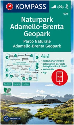 Kompass Wandelkaart 070 Naturpark Adamello-Brenta Geopark