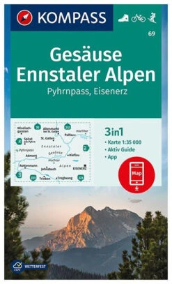 Kompass Wandelkaart 69 Gesäuse, Ennstaler Alpen