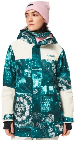 Oakley TC Aurora RC Insulated Jacket Women's -Skimateriaal Promotie Winkel oakley tc aurora rc insulated jacket green bandana print white 7 1