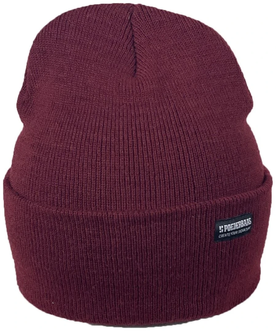 Poederbaas Burgundy Beanie Poederbaas Burgundy Beanie -Skimateriaal Promotie Winkel poederbaas burgundy beanie burgundy maroon 0