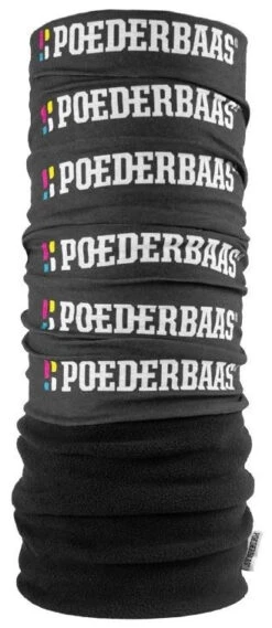 Poederbaas Neckwarmer -Skimateriaal Promotie Winkel poederbaas neckwarmer black logo print one size black logo print 0