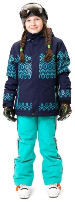 Rehall Vallery-R Snowpant JR Girls -Skimateriaal Promotie Winkel rehall vallery r snowpant jr girls aqua 128 aqua 2